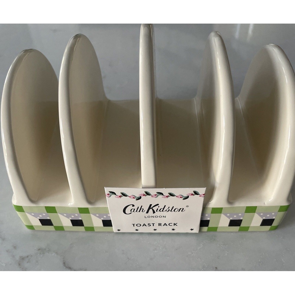 Cath Kidston Christmas Dolls House Toast‎ Rack-Stoneware-Spice Village Theme-NEW